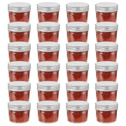 Jampotten 110 ml glas zilverkleurige deksels 24 stuks