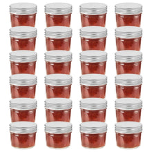 Jampotten Met Kleurige Deksels 110 Ml Glas 24 Zilver