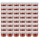 Jampotten 110 ml glas zilverkleurige deksels 48 stuks