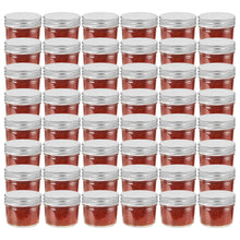 Jampotten Met Kleurige Deksels 110 Ml Glas 48 Zilver