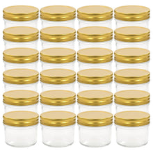 Jampotten Met Kleurige Deksels 110 Ml Glas 24 Goud