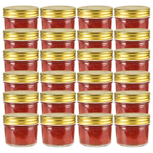 Jampotten Met Kleurige Deksels 110 Ml Glas 24 Goud
