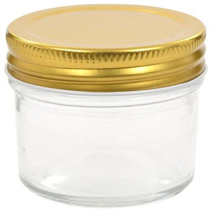 Jampotten Met Kleurige Deksels 110 Ml Glas
