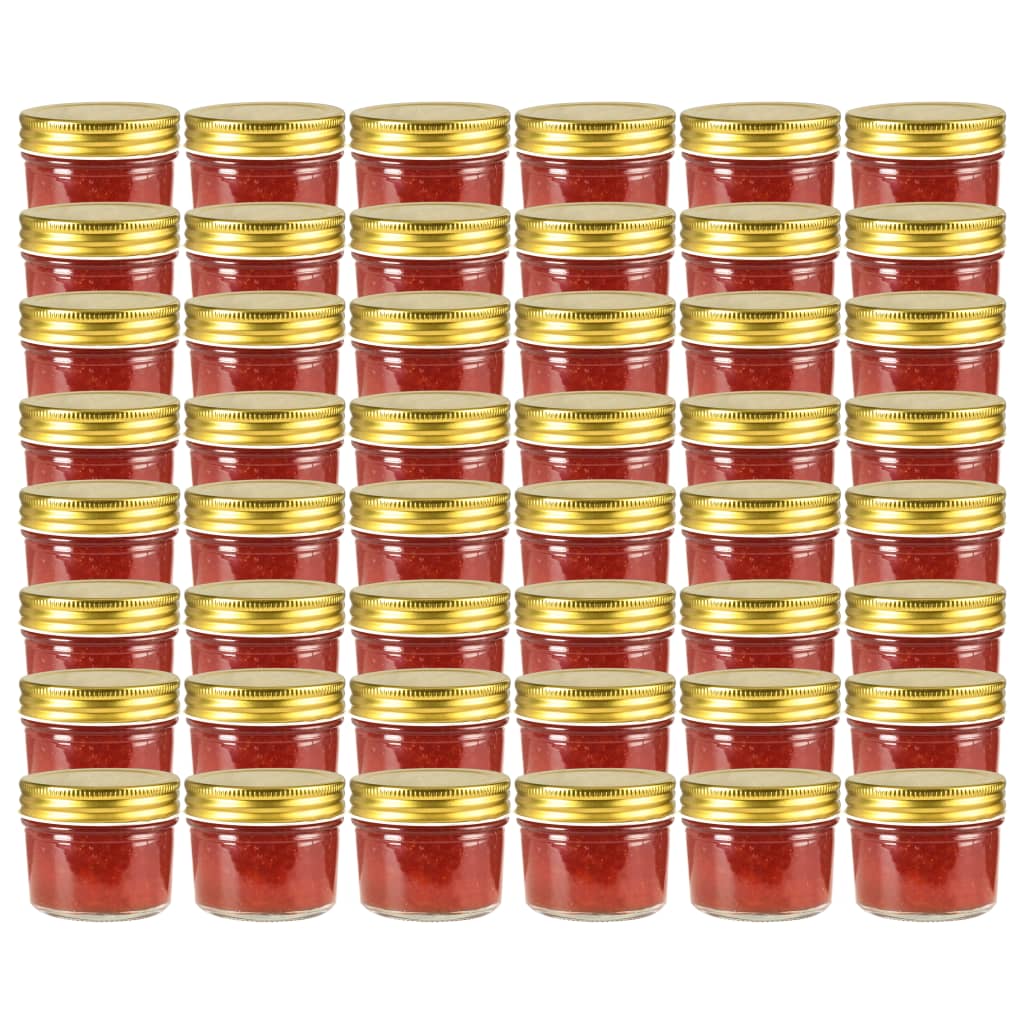 Jampotten Met Kleurige Deksels 110 Ml Glas