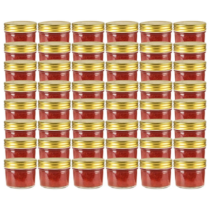 Jampotten Met Kleurige Deksels 110 Ml Glas