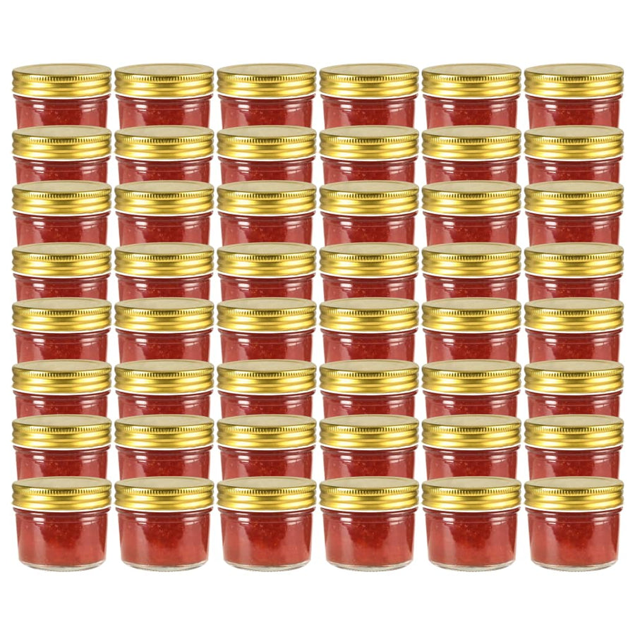 Jampotten Met Kleurige Deksels 110 Ml Glas