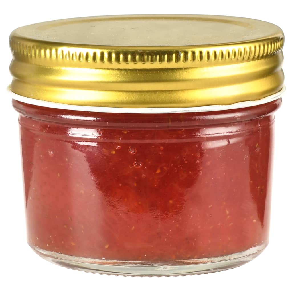 Jampotten Met Kleurige Deksels 110 Ml Glas 96 Goud