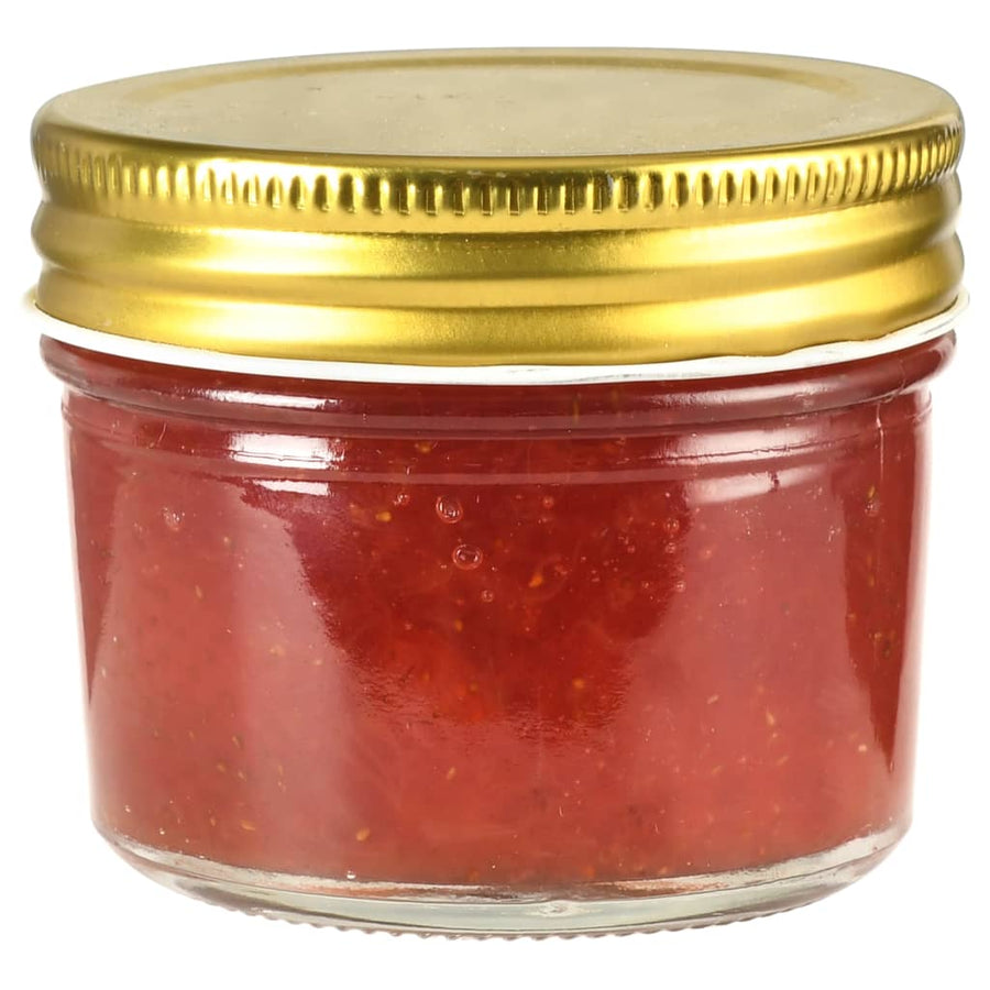 Jampotten Met Kleurige Deksels 110 Ml Glas 96 Goud