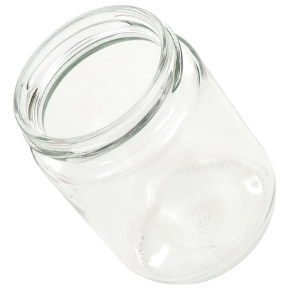 Jampotten Met Met Rode Deksels 230 Ml Glas 48 Wit en rood