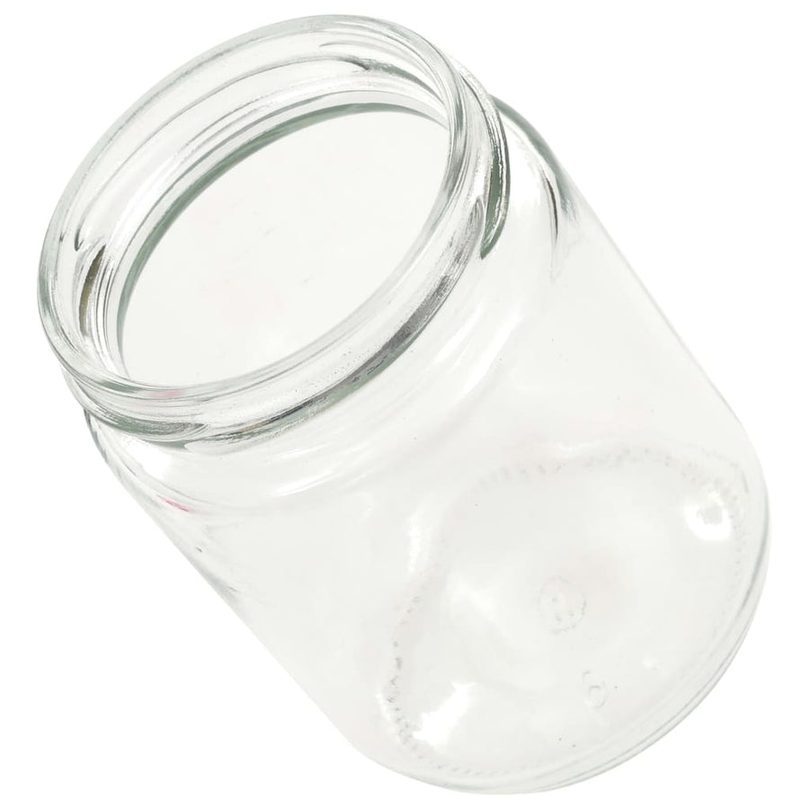 Jampotten Met Met Rode Deksels 230 Ml Glas 48 Wit en rood