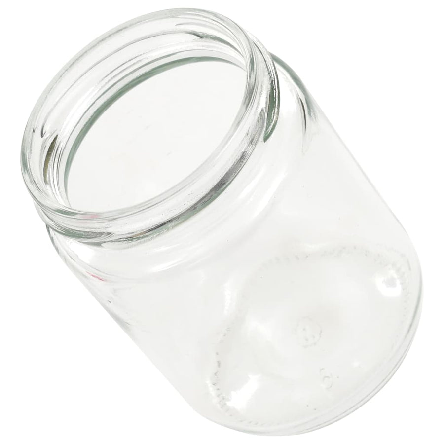 Jampotten met wit met rode deksels 96 st 230 ml glas 96 Wit en rood