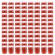 Jampotten 230 ml glas met rode deksels 96 stuks