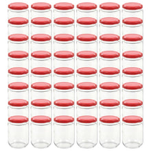 Jampotten Met Rode Deksels 230 Ml Glas 48 Rood