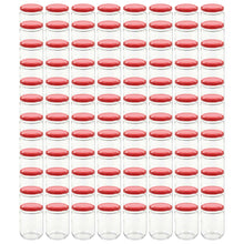 Jampotten Met Rode Deksels 230 Ml Glas 96 Rood