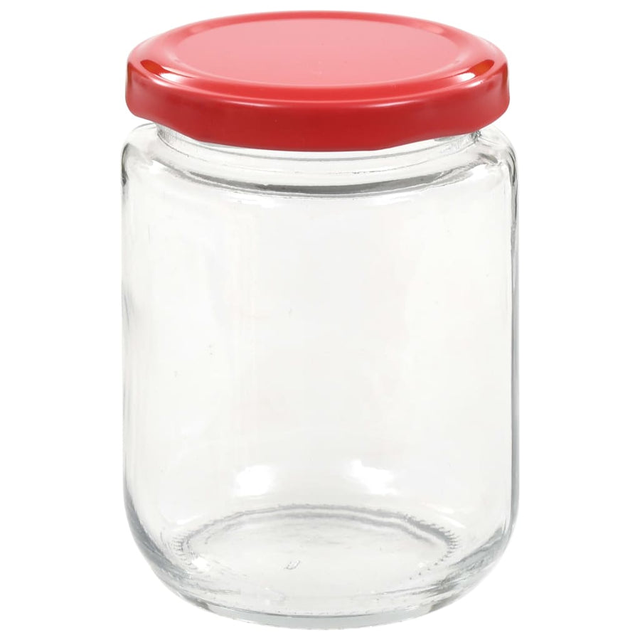 Jampotten Met Rode Deksels 230 Ml Glas 96 Rood