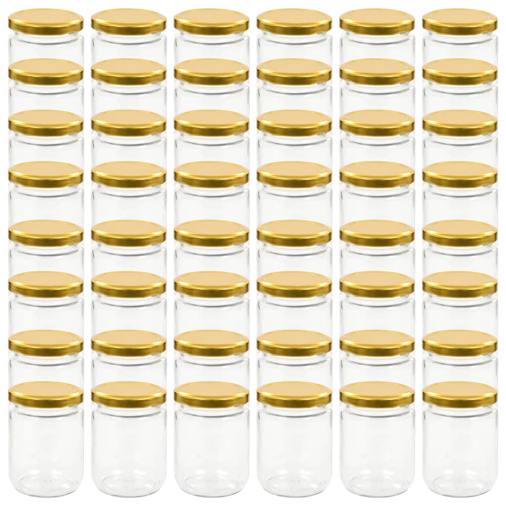 Jampotten Met Kleurige Deksels 230 Ml Glas 48 Goud