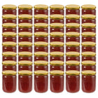 Jampotten 230 ml glas goudkleurige deksels 48 stuks