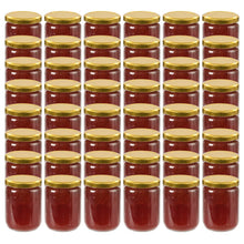 Jampotten Met Kleurige Deksels 230 Ml Glas 48 Goud