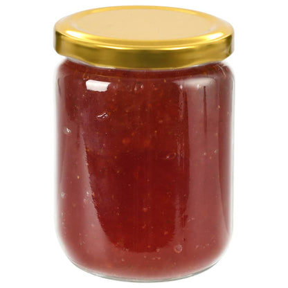 Jampotten Met Kleurige Deksels 230 Ml Glas 96 Goud