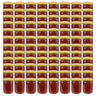 Jampotten 230 ml glas met goudkleurige deksels 96 stuks