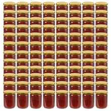 Jampotten Met Kleurige Deksels 230 Ml Glas 96 Goud