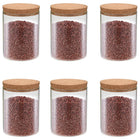 Opbergpotten glas 6 st 650 ml kurken deksel