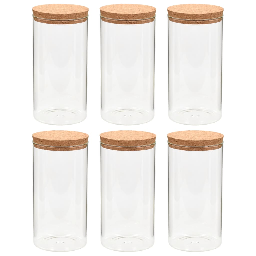 Opbergpotten Met Kurken Deksel Ml Glas 1100
