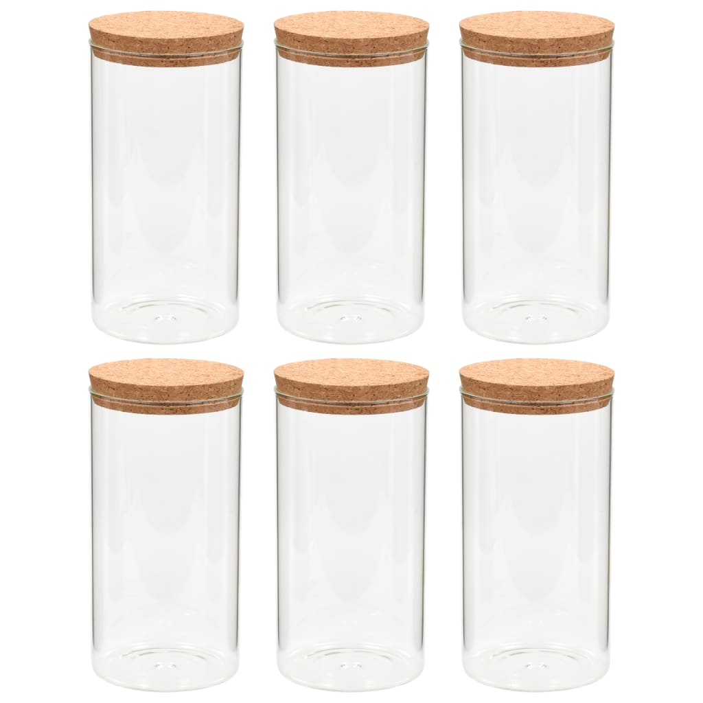 Opbergpotten Met Kurken Deksel Ml Glas 1400