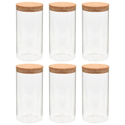 Opbergpotten Met Kurken Deksel Ml Glas 1400