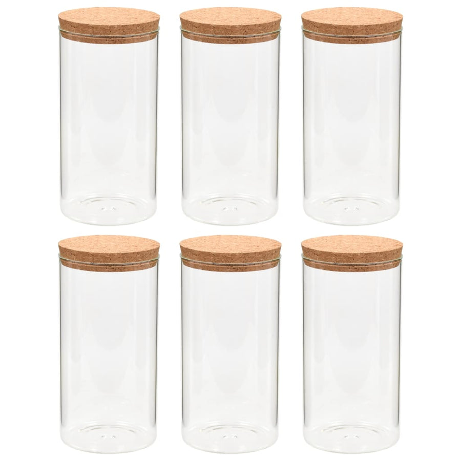 Opbergpotten Met Kurken Deksel Ml Glas 1400