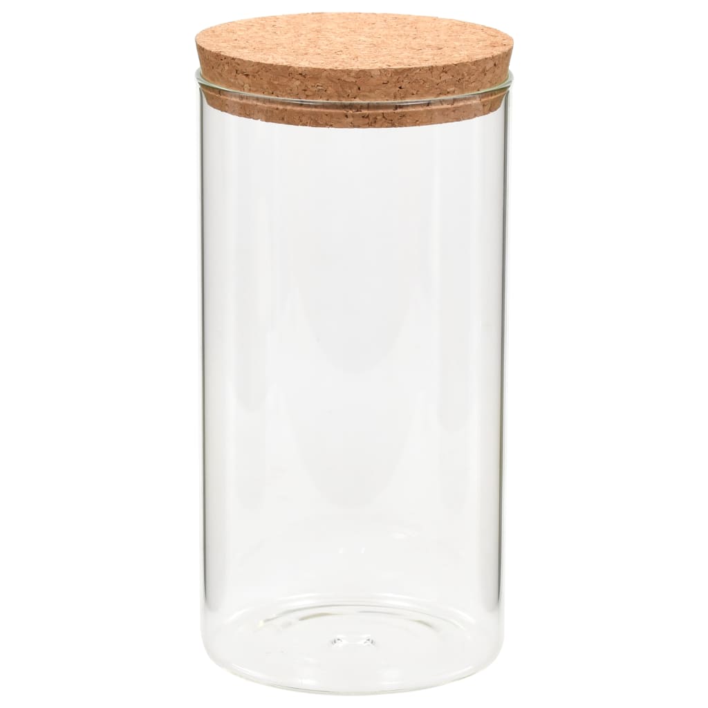Opbergpotten Met Kurken Deksel Ml Glas 1400
