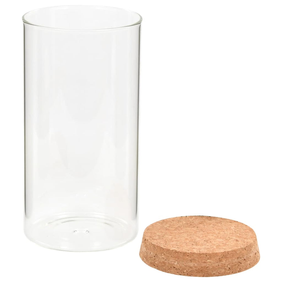 Opbergpotten Met Kurken Deksel Ml Glas 1400