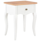 Nightstand 40x30x50 cm Solid Pine Wood White and Brown