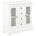 Dressoir 70x28x70 cm massief grenenhout wit