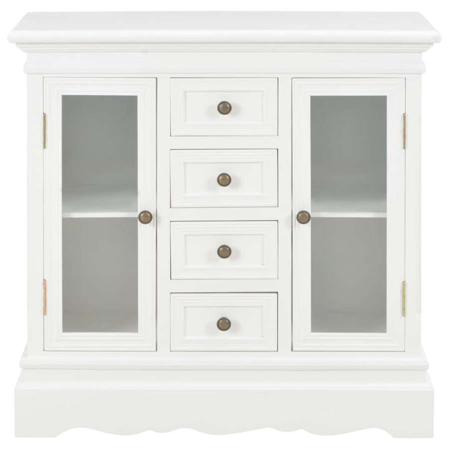 Dressoir 70X28X70 Cm Massief Grenenhout Wit