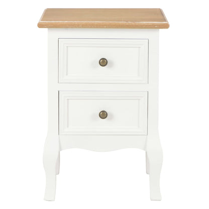 Nachtkastje 2 st 35x30x49 cm MDF wit
