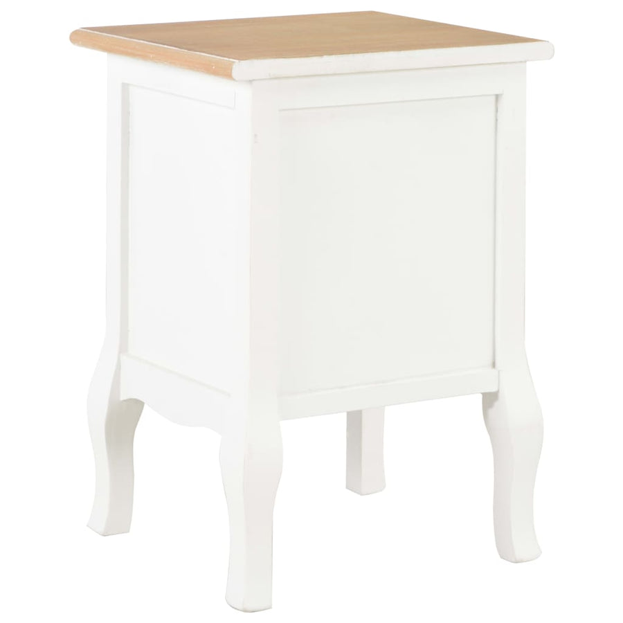 Nachtkastje 2 st 35x30x49 cm MDF wit