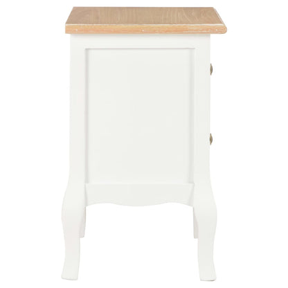 Nachtkastje 2 st 35x30x49 cm MDF wit