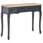 Side table with 3 drawers black