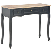 Bijzettafel 100x35x78 cm zwart grenenhout MDF