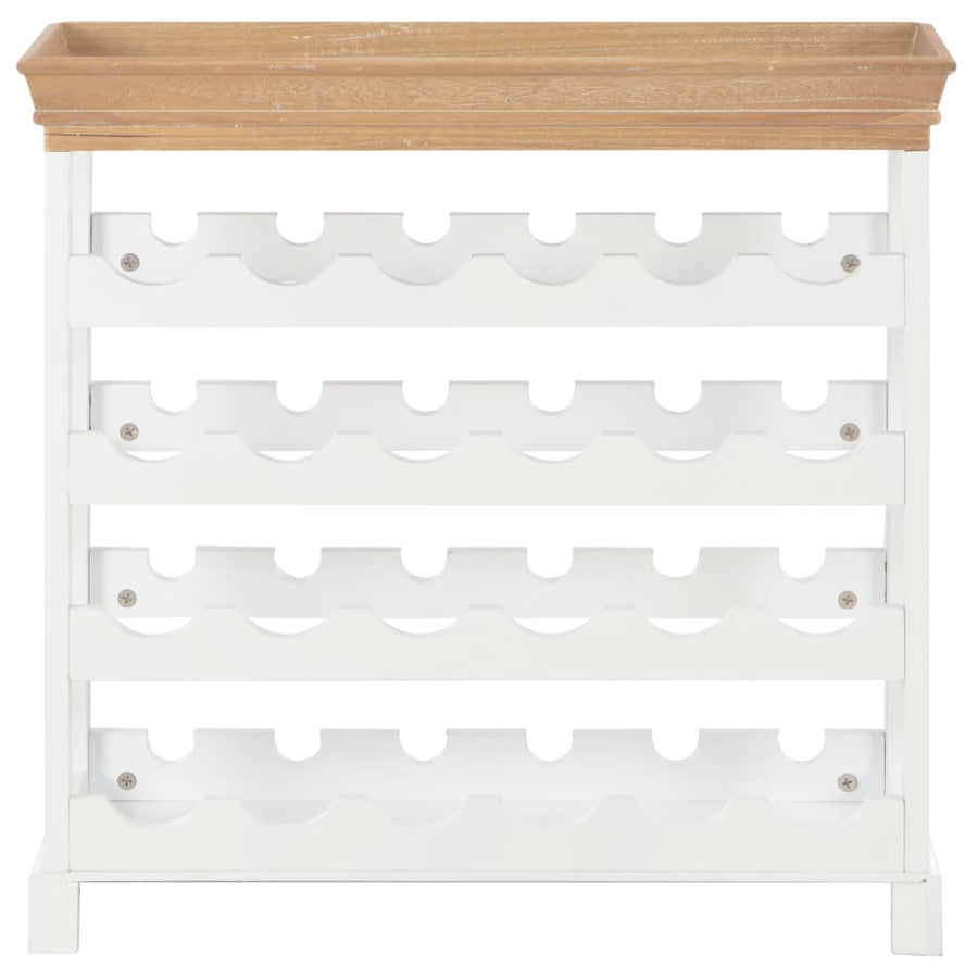 Wijnkast 70X22,5X70,5 Cm Mdf Bruin en wit
