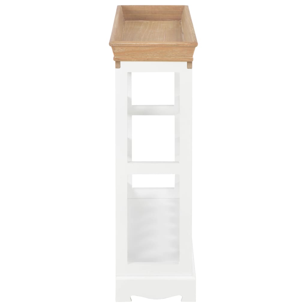 Wijnkast 70X22,5X70,5 Cm Mdf Bruin en wit