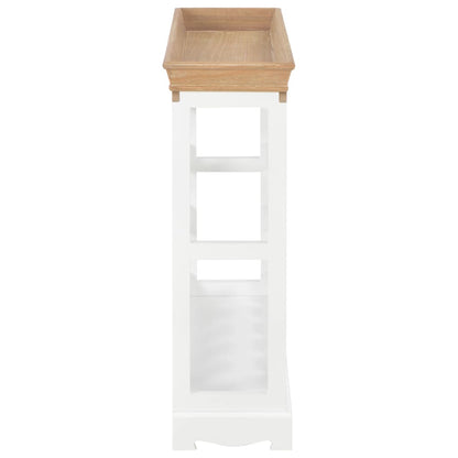 Wijnkast 70X22,5X70,5 Cm Mdf Bruin en wit