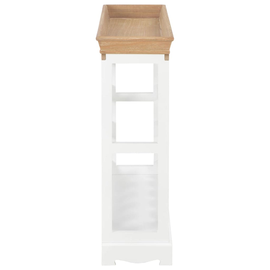 Wijnkast 70X22,5X70,5 Cm Mdf Bruin en wit