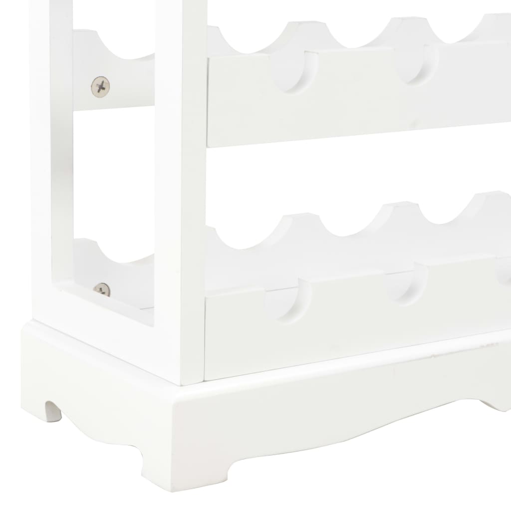 Wijnkast 70X22,5X70,5 Cm Mdf Bruin en wit