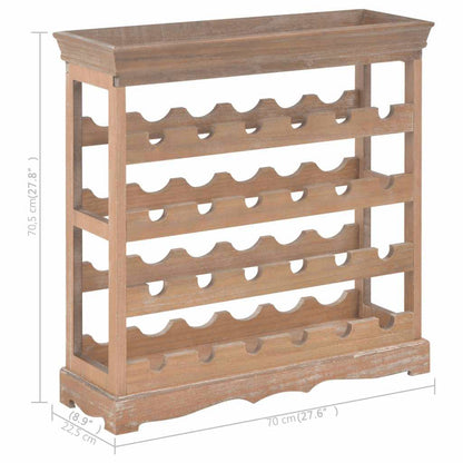 Wijnkast 70X22,5X70,5 Cm Mdf Bruin Bruin
