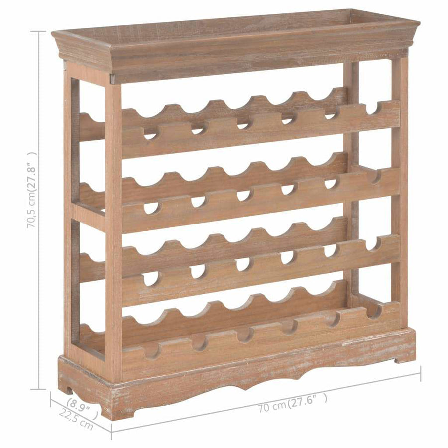 Wijnkast 70X22,5X70,5 Cm Mdf Bruin Bruin