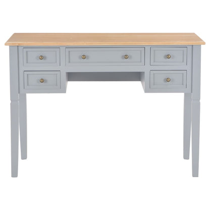 Schrijftafel 109,5X45X77,5 Cm Hout Grijs Bruin en grijs