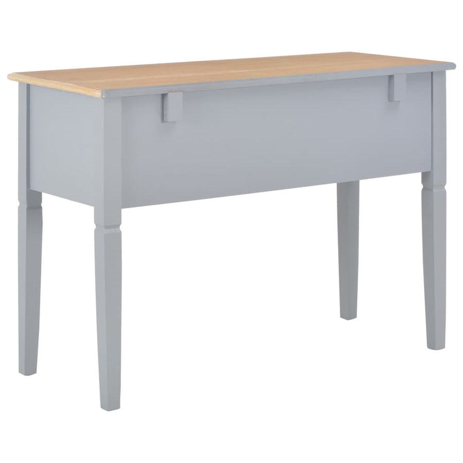 Schrijftafel 109,5X45X77,5 Cm Hout Grijs Bruin en grijs