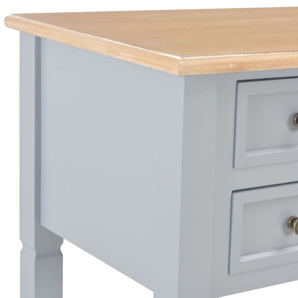 Schrijftafel 109,5X45X77,5 Cm Hout Grijs Bruin en grijs
